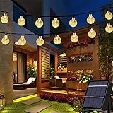 Catena Luminosa Esterno Solare,Useber 50 LED Impermeabile Luci Stringa Solare per Casa,Giardino,Feste,Natale,Balcone (Bianco Caldo)