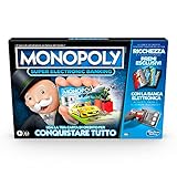 Hasbro Monopoly Super Electronic Banking, Gioco in Scatola, Variante con Carte di Credito e Spazi Aerei, Include Lettore Elettronico Hasbro Gaming, per Famiglie e Bambini da 8 Anni in su
