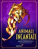 Animali Incantati: Un libro da colorare per adulti con più di 60 immagini uniche di animali provenienti da un regno magico