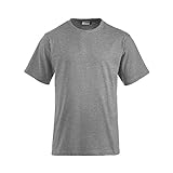 Clique T-Shirt Classic-T Cotone Pettinato.Tessuto Jersey irrestringibile.Nastrino parasudore.Colletto Elasticizzato e ribattuto.Struttura Tubolare indeformabile (Graumeliert, 5XL)