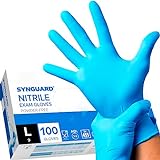 100 guanti in Nitrile L senza polvere, senza lattice, ipoallergenici, certificati CE conforme alla norma EN455 guanti per alimenti guanti medici monouso