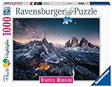 Ravensburger - Puzzle Le Tre Cime di Lavaredo, Collezione Beautiful Mountains, 1000 Pezzi, Puzzle Adulti