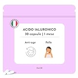 Acido Ialuronico Compresse Integratore | Made in Italy 30 capsule | Azione anti-età e anti-rughe, Idrata e Ringiovanisci la tua pelle, Lifting Naturale Viso CLIIN®