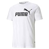Puma Ess Logo Tee Maglietta, White, XL Uomo