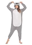 LBJR Adulto Cosplay Pigiama Animali Unisex Costume Party Tuta Costumi Sleepwear,S,Koala Grigio