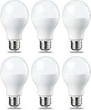 Amazon Basics Confezione da 6 lampadine a LED, con attacco Edison E27, piccole, da 14 W (equivalenti a 100 W), luce bianca fredda, non dimmerabili