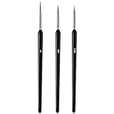 Pennelli per Unghie, 3pc Pennello per Nail Art Per Disegnare Linee Fini Attrezzo, Setole nelle misure 6mm, 7mm, 10mm