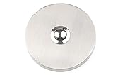 HUBER campanello a pulsante montato in superficie in metallo - pulsante in ottone cromato - campanello porta anteriore