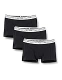Calvin Klein Boxer Uomo 3 Pack Trunk 3 PK Elasticizzati, Nero (Black W/ White Wb), M [Amazon Exclusive]