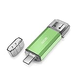 Chiavetta USB C 32 GB, Ansodo Type C Pennetta USB 32 Giga 2 in 1 OTG Pen Drive 32gb Portatile USB C Flash Drive 32 GB per USB-C Smartphone, Laptop, PC, Tablet, Auto, TV. (Verde)