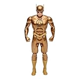 Bizak Mcfarlane DC Super Powers Flash Scultura dorata, statuetta da 12 cm originale in stile classico basata sulla serie 60, con bolle di fumetti, per collezionisti, 12 anni, (64385823)