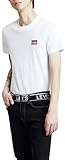 Levi s 2-Pack Crewneck Graphic Tee, T-shirt Uomo, Multicolore ( Sportswear White/Mineral Black ), XL