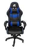 Panthek Sedia Gaming Colore Blu in similpelle ergonomica confortevole sedia da gioco altezza regolabile schienale e supporto lombare regolabile poggiatesta compreso