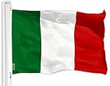 G128 Italia (Italiano) Bandiera | 3x5 Piedi | Stampato 150d - / Esterna, Colori Vivaci, Anelli di Tenuta in Ottone per Interni, del Poliestere, Molto più Spesso più Durevole 100d 75d Poliestere
