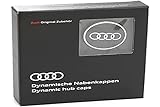 Audi 4M8071006A - Coprimozzo dinamico, 4 pezzi, colore: Nero/Argento