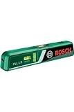 Bosch livella laser a bolla PLL 1 P con fissaggio a parete (linea laser per allineamento flessibile su pareti e punto laser per un facile trasferimento dell altezza)