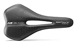Sella Sportourer by Selle Italia A3 gel Flow, sella comod per bicilcletta con Gel, foro superflow antiprostata, resistente all acqua e adatta a tutti i tipi di bicletta, colore nero