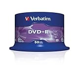 Verbatim DVD+R 16X 4.7GB Branded Matt Silver,50 Pack, 43550 (Matt Silver,50 Pack)
