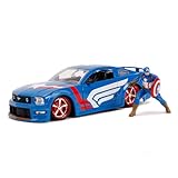 Jada - Marvel Captain America 2006 Ford Mustang Gt, 253225007, + 8 Anni, Scala 1:24