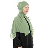 IQYU Penaten Ultra Sensitivo Scialli Senza Profumi Donne Chiffon Hijab Sciarpa Lunga Hijab Sciarpe Musulmana Sciarpa Hijab Hijab Sciarpa Sciarpa Per Gli Uomini, verde, Taglia unica