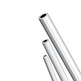 PATIKIL 4mm 5mm 6mm ODx1mm Parete Spessore 300mm Lunghezza Liscio Rotondo Tubo Tubatura, 3pz 6063 Tubo in alluminio
