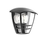 Philips LED Creek Lampada Da Parete Per Esterni, Luce Diffusa, Alluminio, Nero