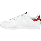 adidas Originals, Stan Smith, Sneakers, Unisex - Adulto, Bianco (Footwear White/Collegiate Red), 45 1/3 EU