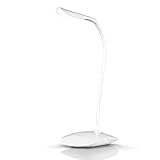 Brandson - Lampada da tavolo a LED dimmerabile - 3 livelli di luminosità - Mini lampada - Abat jour - Lampada da comodino - Alta 25 cm - Bianca
