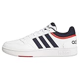 adidas Hoops 3.0 Low Classic Vintage Shoes, Uomo, Ftwr White Legend Ink Vivid Red, 42 2/3 EU