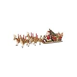 Villeroy & Boch Christmas Toy’s Memory Giro in Slitta Babbo Natale, Carillon, Porcellana, Rossa/Marrone