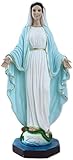 Proposte Religiose Statua della Madonna Immacolata o Miracolosa in Resina. Altezza cm 40. Dipinta a Mano.
