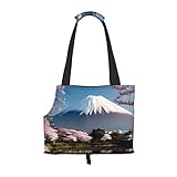 Mt. Fuji in inizio primavera piccolo cane borsa trasportino morbido lato Pet Carrier tasche portatile gatto borsa da viaggio Tote