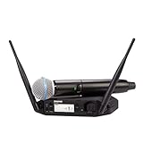 Shure GLXD24+/B58 Microfono wireless professionale per chiesa, karaoke e voci con batteria 12 ore e raggio 30m, Incluso microfono vocale BETA 58A e ricevitore singolo canale