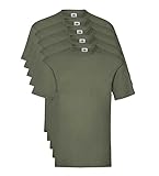 Fruit of the Loom Valueweight 5 Pack T-Shirt, Verde (Classic Olive 59), Large (Pacco da 5) Uomo