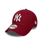 New Era 9FORTY York Yankees MLB League Essential cap 80636012, Mens cap with a Visor, Burgundy, OSFM EU