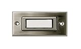 HUBER campanello a pulsante montato in superficie in metallo - con targhetta - pulsante in ottone cromato - campanello porta anteriore