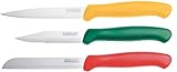 1050718 - KITCHEN TRIO COLORED - 3 PCS SET MADE OF: PARING KNIFE, PEELER KNIFE, VEGETABLE KNIFE