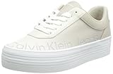Calvin Klein Jeans Bold Vulc FLATF Low Lth in SAT YW0YW01293, Sneaker vulcanizzate Donna, Beige (Eggshell/Creamy White), 38 EU