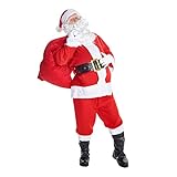 Morph Costumes Costume Babbo Natale Uomo, Costume Natalizio Adulti Taglia L