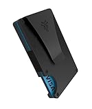 TITAN X Portafoglio Pro-Edition - Porta carte Minimalista - Elegante - Blocco RFID - Portafoglio Moderno - Qualità - Leggero - Comodo - Compatto - (Fibra di carbonio o alluminio grigio), Nero ,