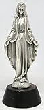 GTBITALY 40.049.30 002 statua maria madonna Miracolosa originale su base legno argento altezza 6 cm