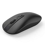 Mouse Wireless, Cimetech Mouse Silenzioso Portatile Ottico Senza Fili 2.4G con Ricevitore Nano, Compatibile con Windows 10/8/7/XP/Vista, per Business e Casa (Batteria, Nero)