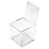 VIRSUS 50pz Scatole Cubo Plexiglass 5x5x5cm Trasparente per Confetti, per Matrimoni, Battesimi, Comunioni, Feste, Bomboniere, Nascita, Laurea