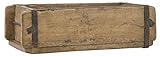 Vecchio stampo per mattoni, 32 x 15 x 9,5 cm, doppia camera, scatola in legno vintage con attacchi in metallo, vero stampo utilizzato in India in legno anticato, ogni pezzo è unico