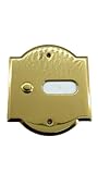 Campanello un pulsante in ottone lucido pulsantiera porta ingresso artigianato Made in Italy
