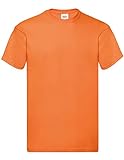 Fruit of the Loom, Original T. - T-shirt da uomo, confezione da 5, Colore: arancione., M