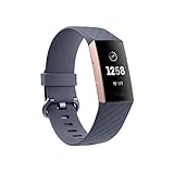 Fitbit Charge 3 Advanced Fitness Tracker with Heart Rate, Swim Tracking & 7 Day Battery - Rose-Gold/Grey, One Size