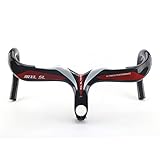 RXL SL manubrio carbon corsa instradamento interno manubrio integrato bici corsa 3K lucido rosso 420 * 90mm
