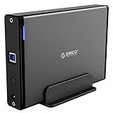 ORICO Custodia Esterna Disco Rigido da 3,5 Pollici con Telaio Rimovibile, USB 3.0 a SATA 3.0 per SATA / HDD / SSD Supporto 16TB e UASP,Viti di Blocco,Alluminio(7688U3)