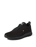 Tommy Hilfiger Sneakers da Runner Uomo Corporate Knit Rib Runner Scarpe Sportive, Nero (Black), 43 EU